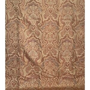 Vtg Springmaid Shower Curtain Red Gold Paisley Luxury Woven Jacquard